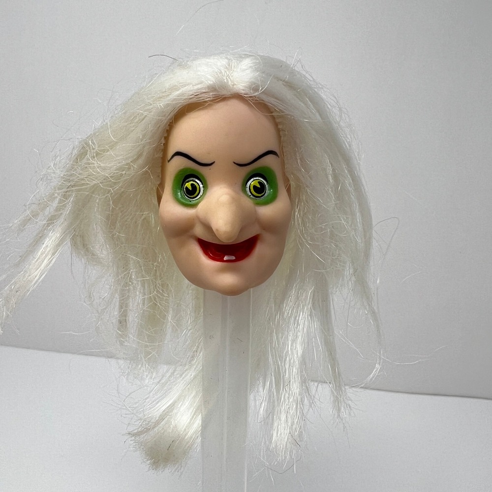 Vintage Bikin Disney Snow White Old Hag Witch Doll Head 1980s Replacement Part - Picture 8 of 13